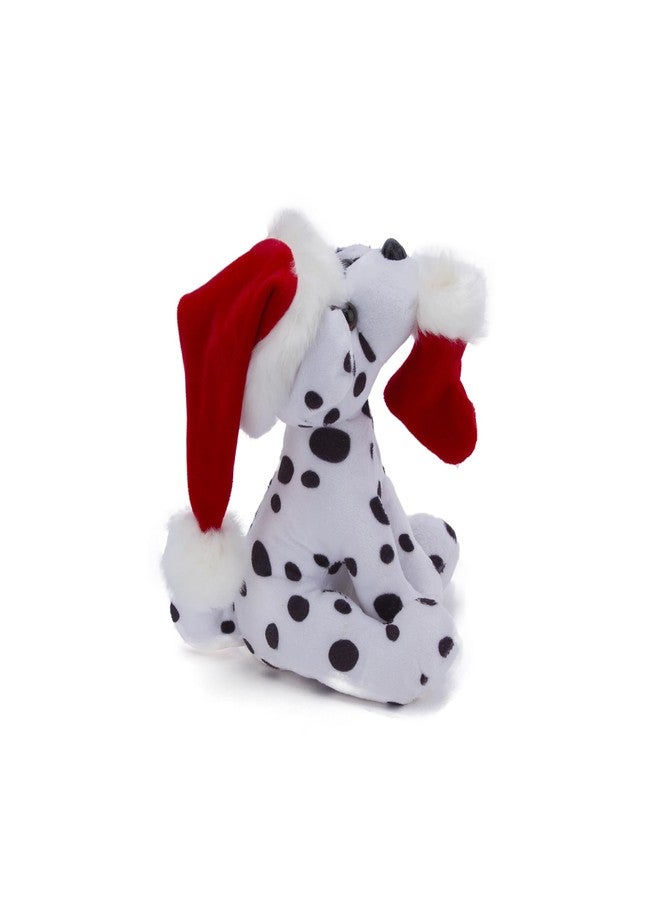 Plushland دمية كلب قطيفة من Plushland Xmas Pawpal مع قبعة سانتا، بحجم 8 بوصات، هدية مثالية للأطفال في يوم عيد الميلاد (دالميشن). - Image 3